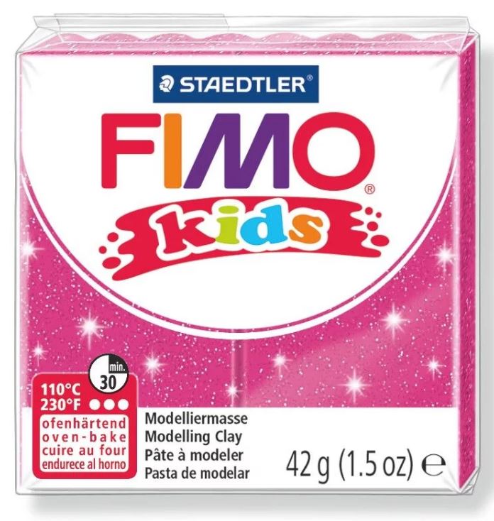 Fimo Kids Modelling Clay 42g Glitter Fuschia