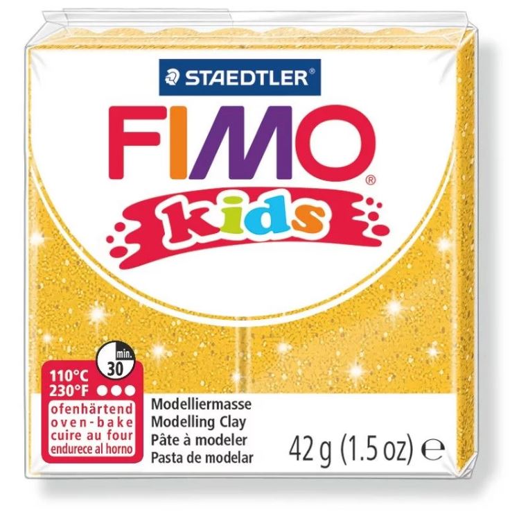 Fimo Kids Modelling Clay 42g Glitter Gold