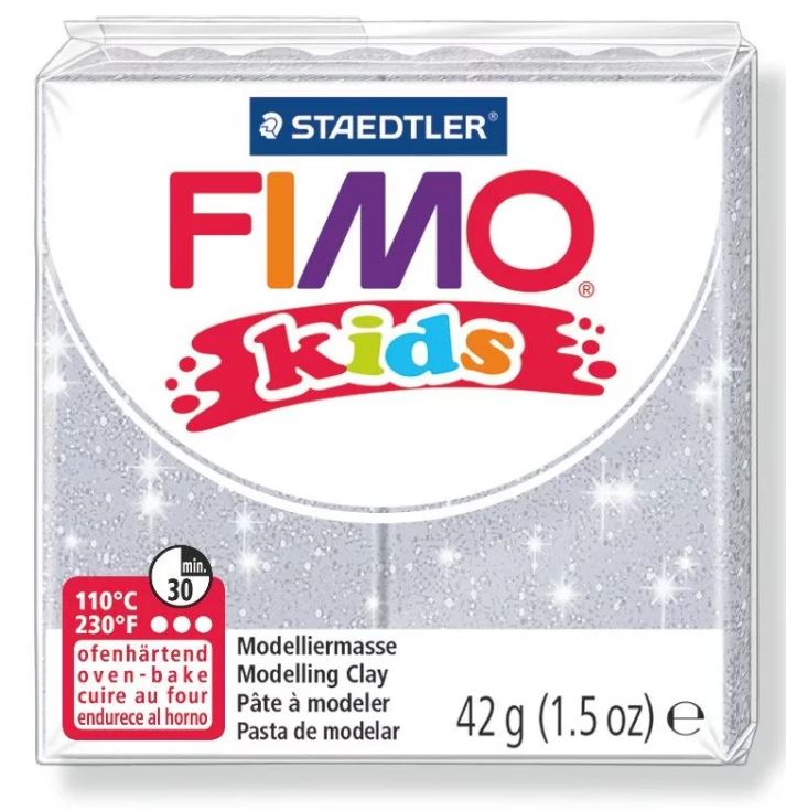 Fimo Kids Modelling Clay 42g Glitter Silver