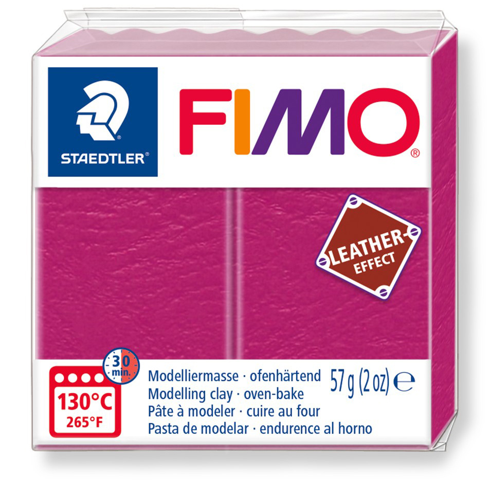 Fimo Leather Effect Modelling Clay 2oz. Berry **ND**