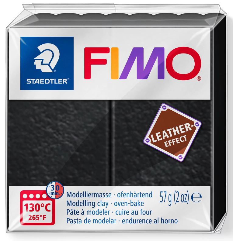 Fimo Leather Effect Modelling Clay 2oz. Black **ND**