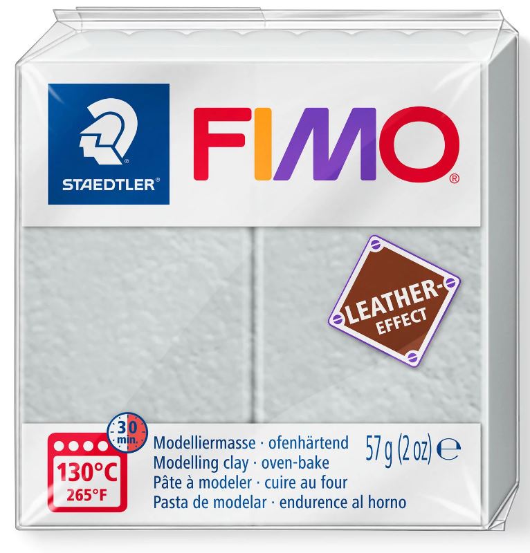 Fimo Leather Effect Modelling Clay 2oz. Dove Grey **ND**