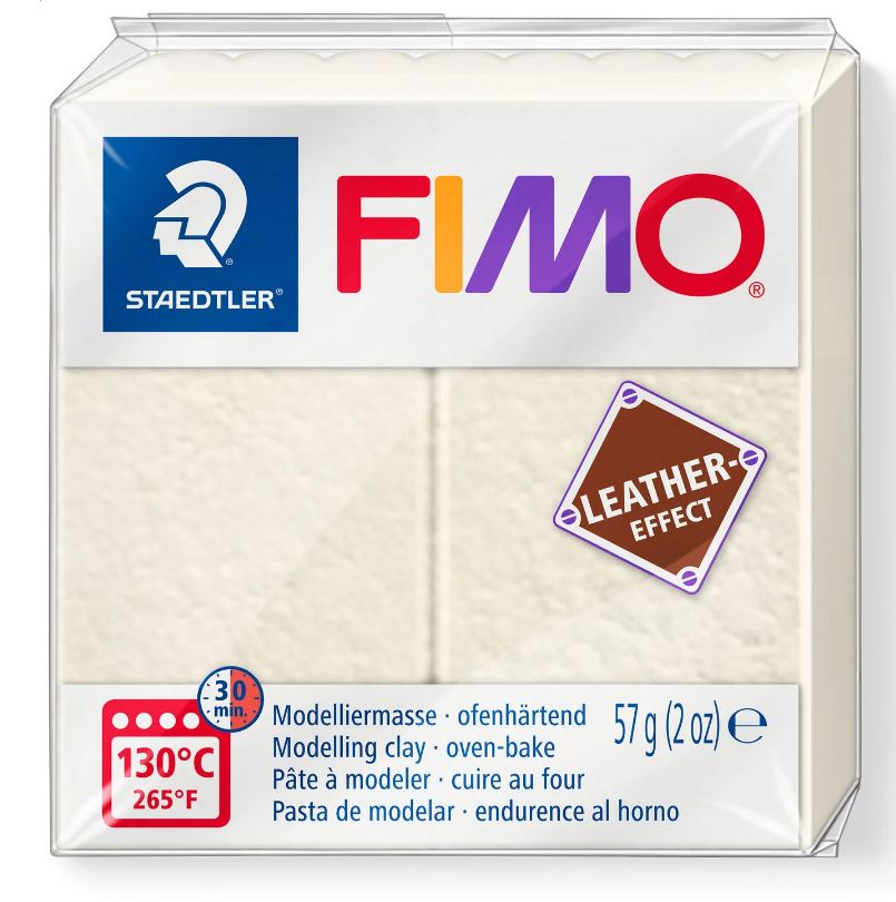Fimo Leather Effect Modelling Clay 2oz. Ivory **ND**