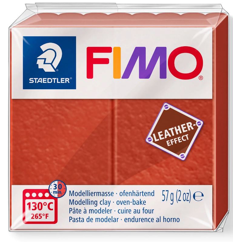 Fimo Leather Effect Modelling Clay 2oz. Rust **ND**