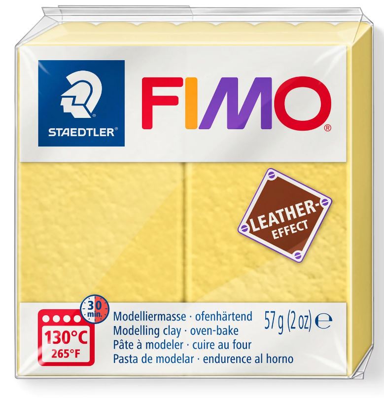 Fimo Leather Effect Modelling Clay 2oz. Saffron Yellow **ND**