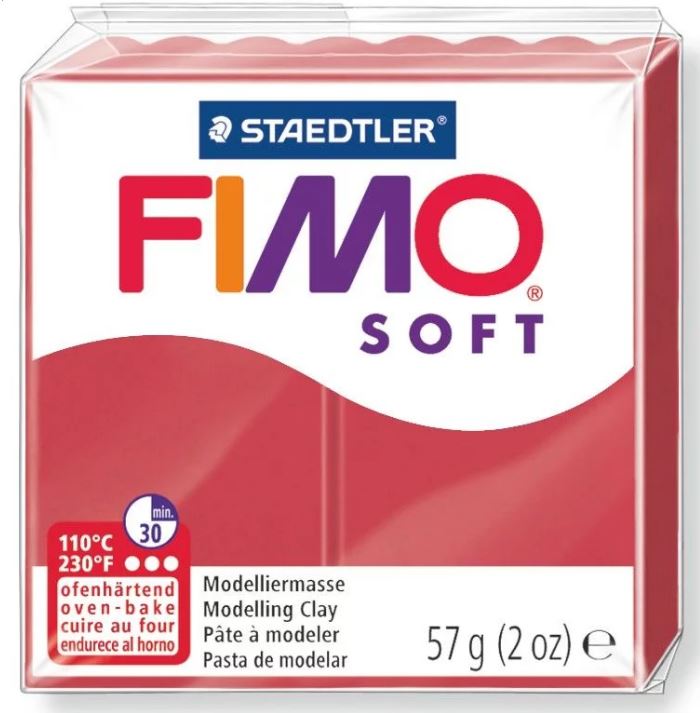 Fimo Soft Modelling Clay 2oz. Cherry Red
