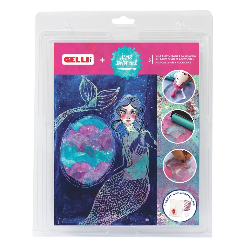 Gelli Arts Jane Davenport Mermaid kit **ND**