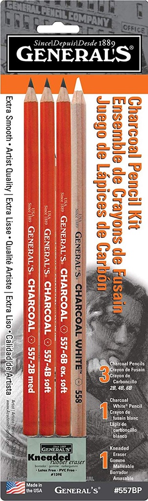 General Charcoal Pencil Kit 557-BP