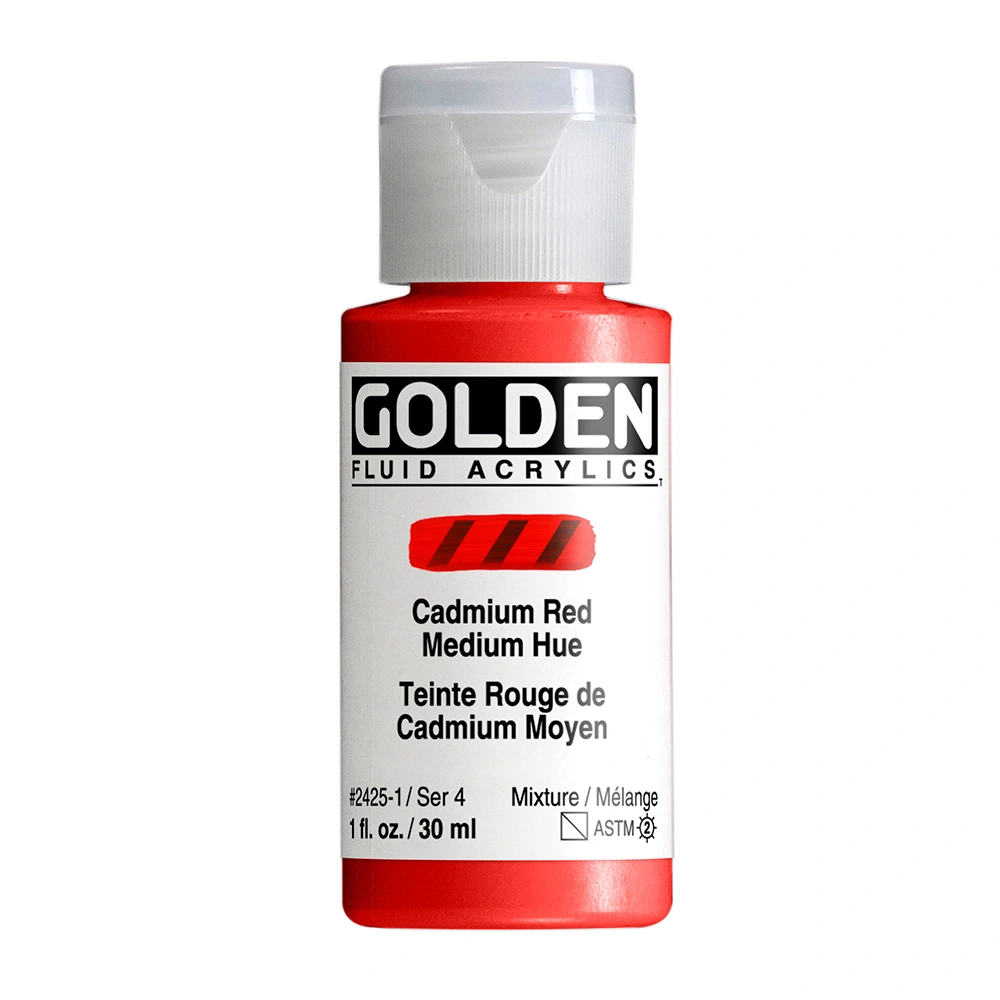Golden Fluid 1oz. Cad Red Med Hue S4 **ND**