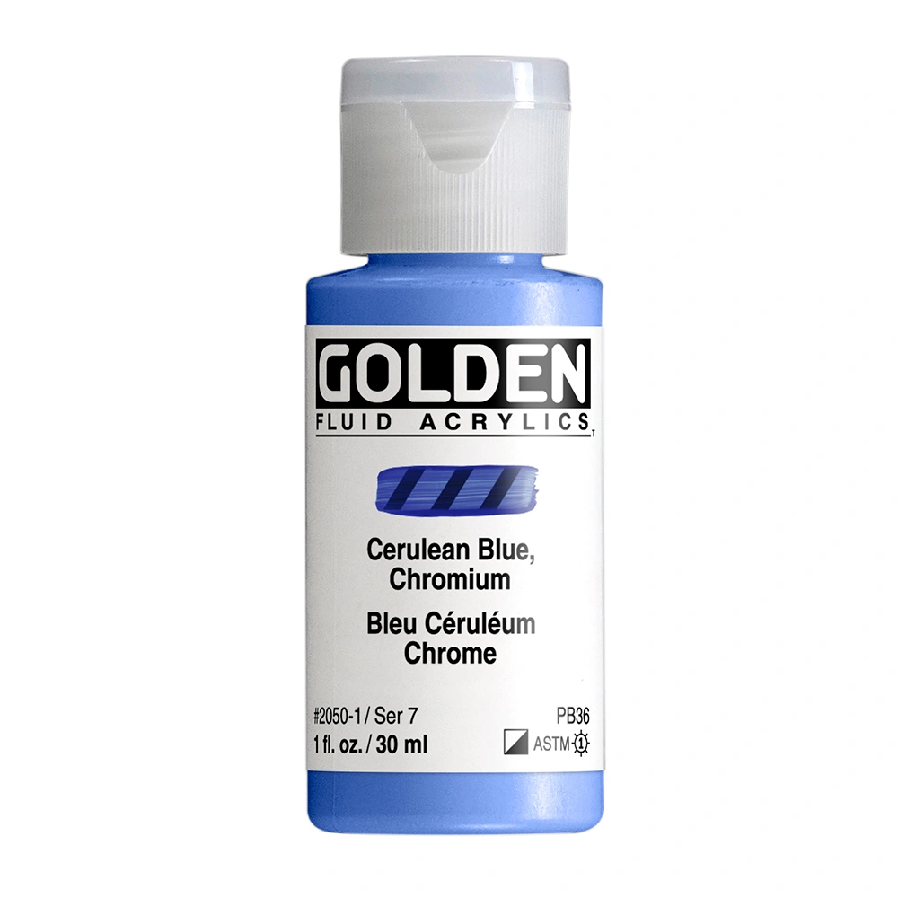 Golden Fluid 1oz. Cerulean Blue Chromium S7 **ND**
