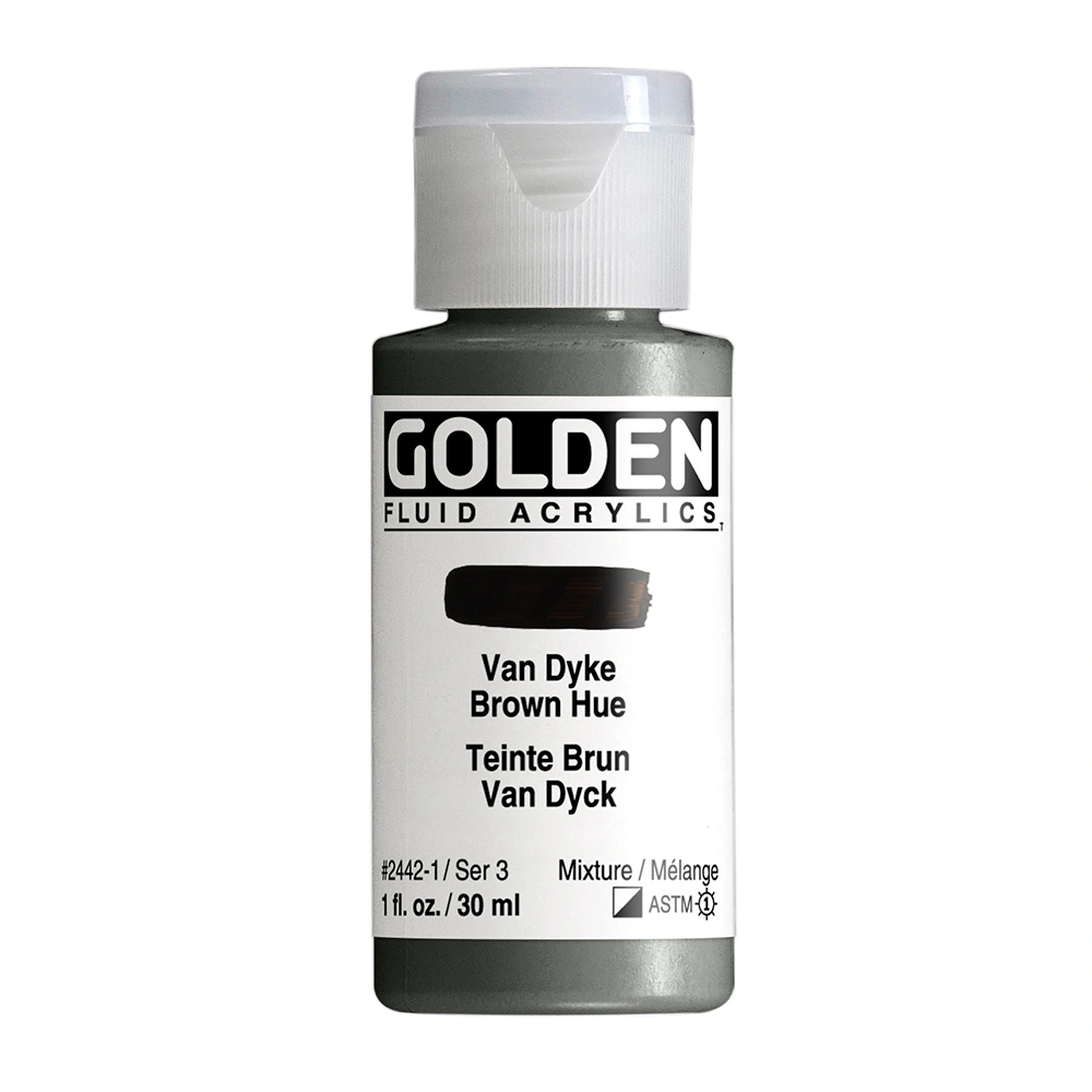 Golden Fluid 1oz. Van Dyke Brown Hue S3 **ND**