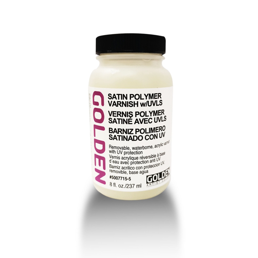 Golden Varnish Polymer with UVLS Satin 8oz. **ND**