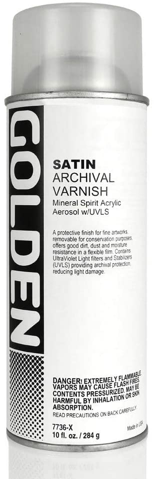 Golden Varnish Spray Archival Satin 10oz **ND**