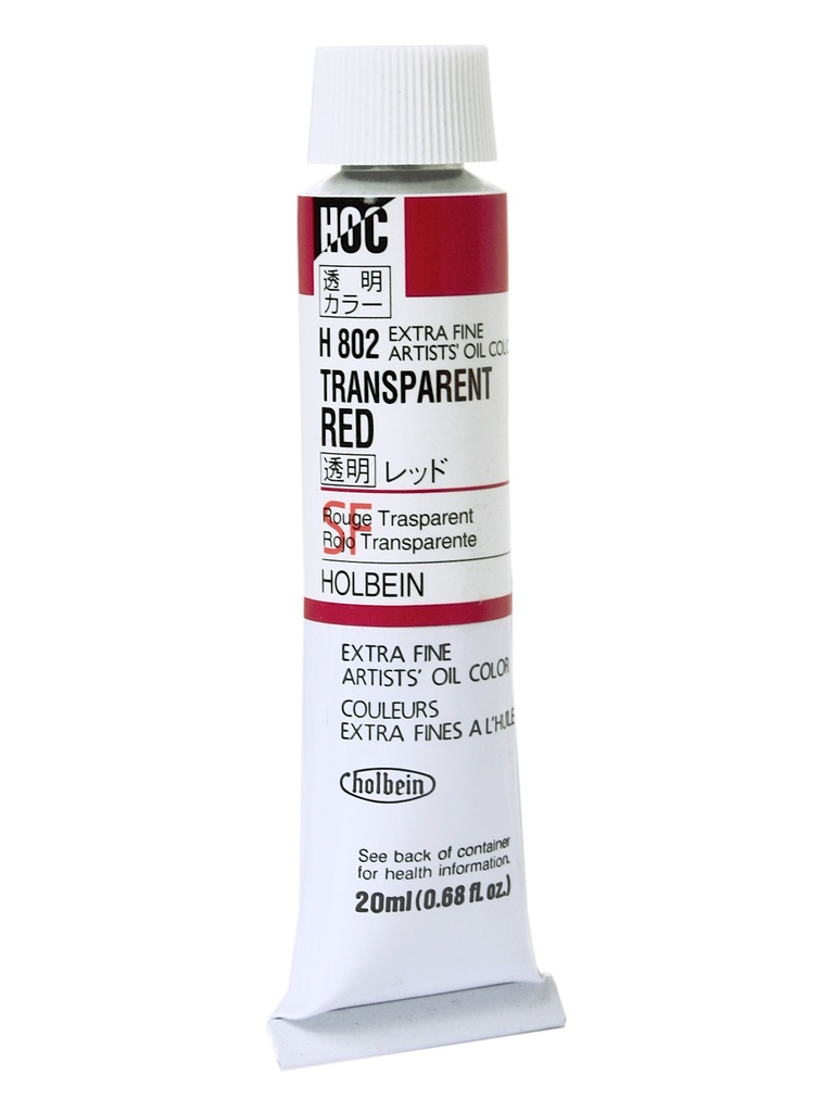 Holbein Artists Oil 20ml H802 Trans. Red SB