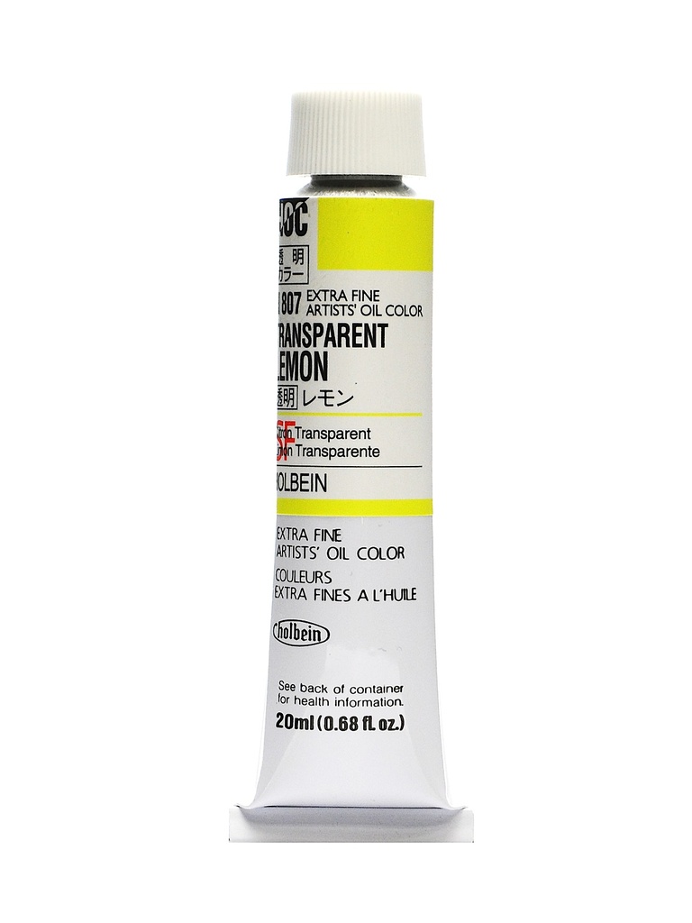 Holbein Artists Oil 20ml H807 Trans. Lemon SB