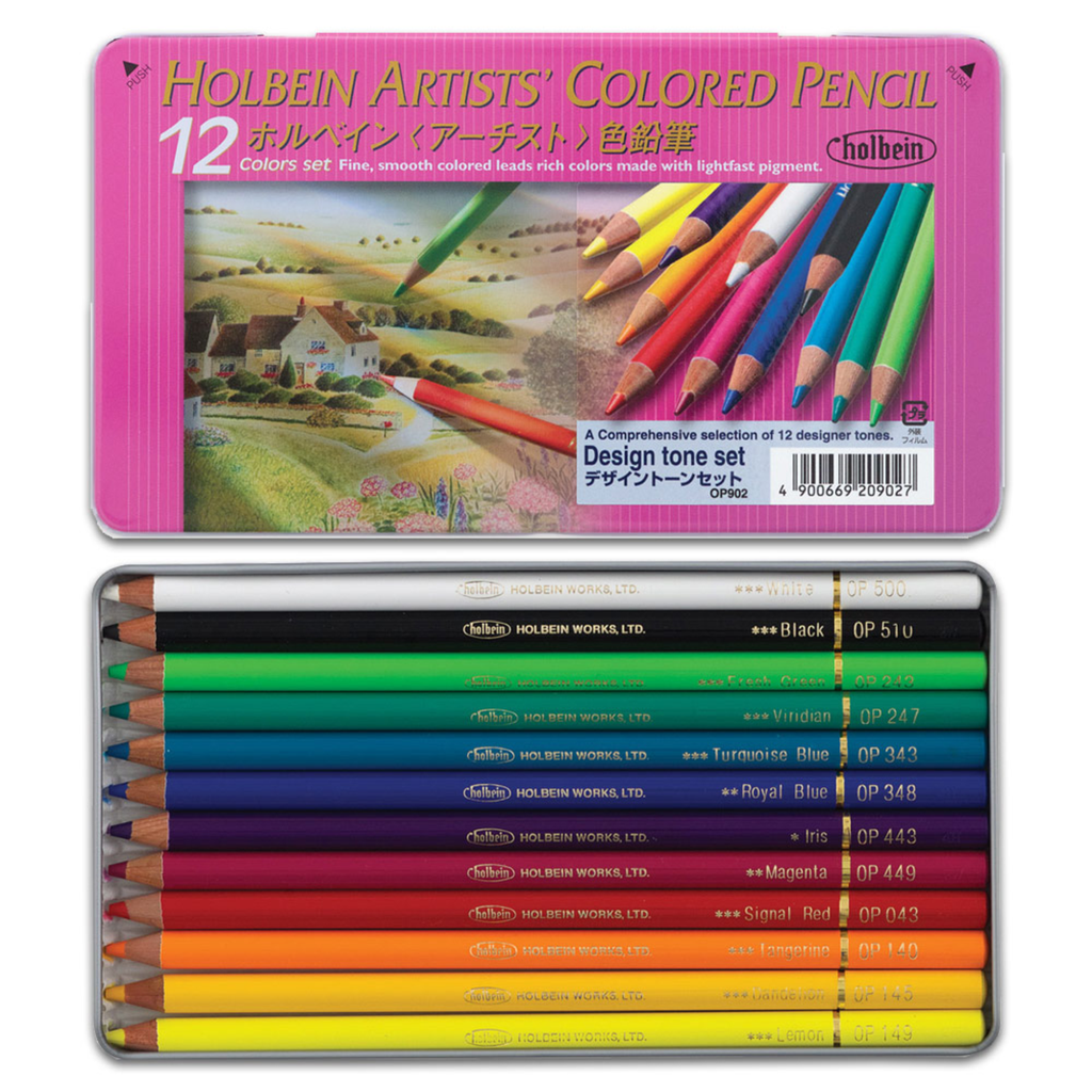 Holbein Artists' Coloured Pencil Design Tone Set 12