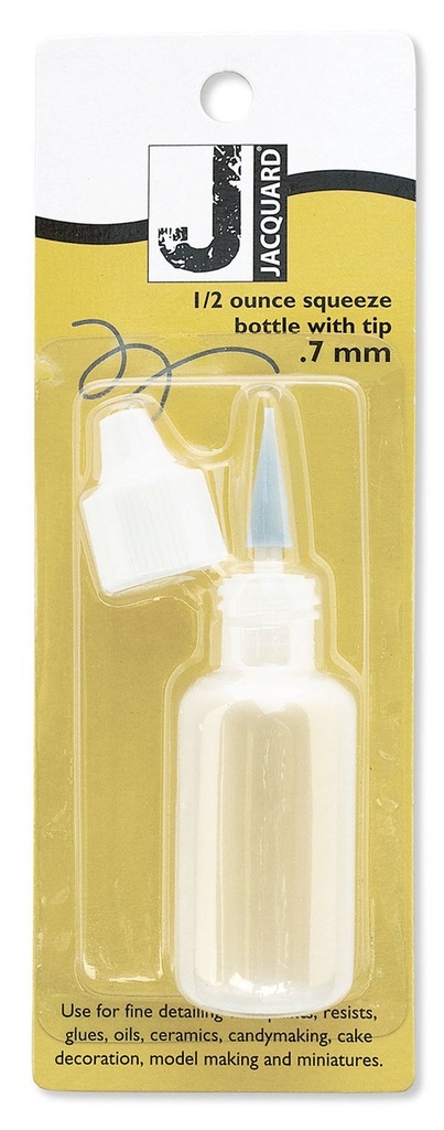 Jacquard Bottle 1/2oz Squeeze with .7mm Plastic Tip **ND**
