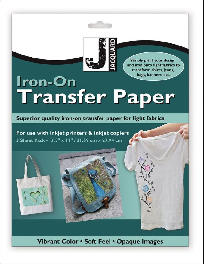 Jacquard Transfer Paper (Light Fabric) 3 sheets **ND**