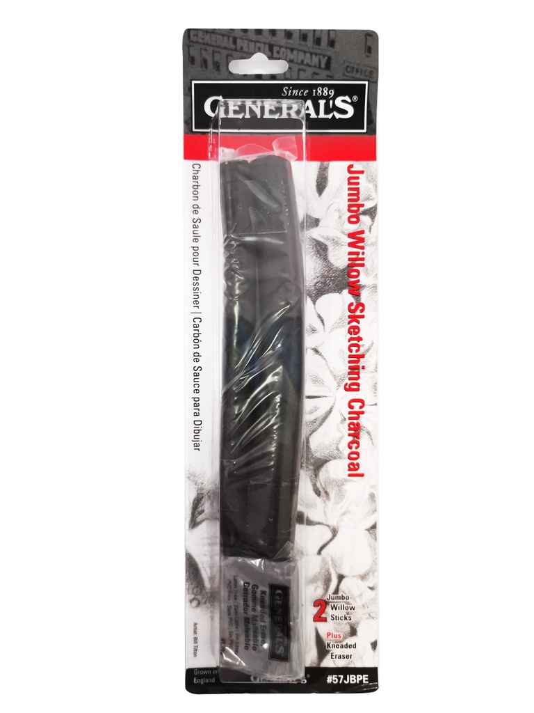 Jumbo Willow Sketching Charcoal Kit with Eraser Blister Pack (57JBPE)