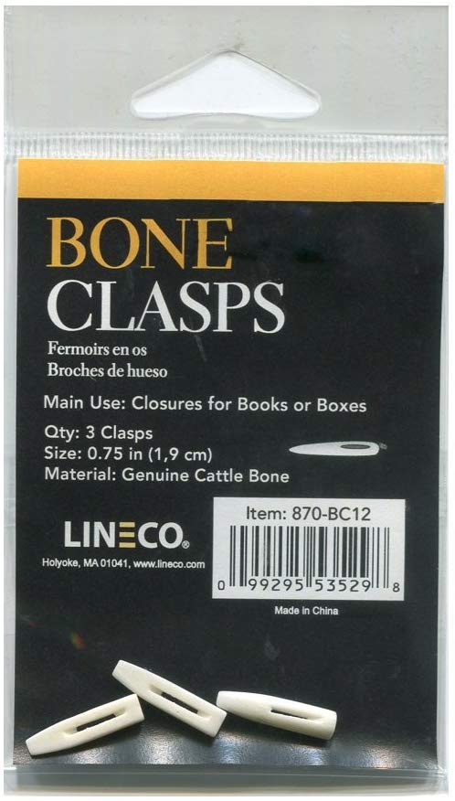 Lineco Bone Clasps .75" 3pk