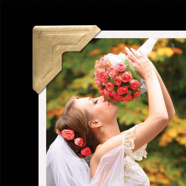 Lineco Self Adhesive Photo Corners Gold