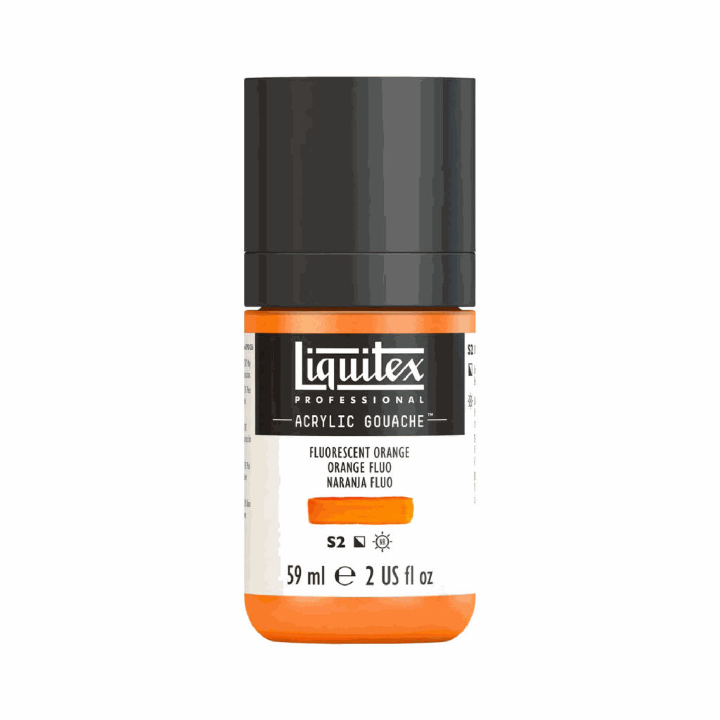 Liquitex Acrylic Gouache Fluorescent Orange S2 59mL **ND**