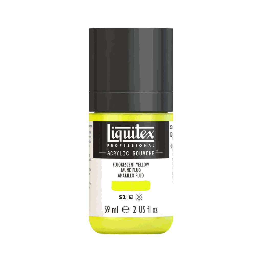 Liquitex Acrylic Gouache Fluorescent Yellow S2 59mL **ND**