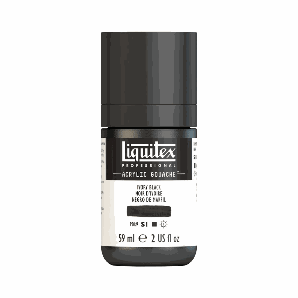 Liquitex Acrylic Gouache Ivory Black S1 59mL **ND**