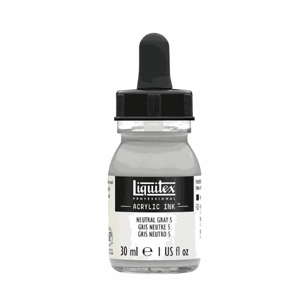 Liquitex Acrylic Ink Neutral Grey 5 30ml **ND**