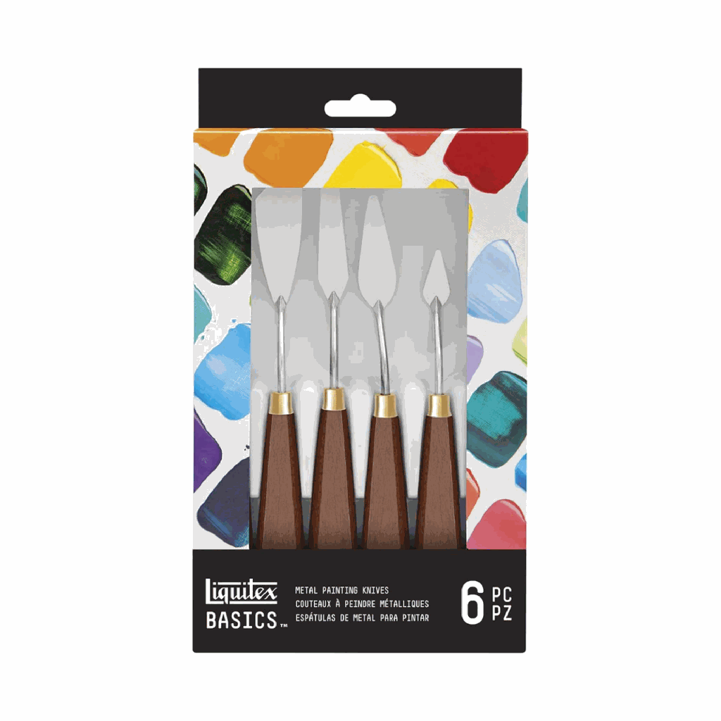 Liquitex BASICS  Metal Paint Knife Set 6pc **ND**