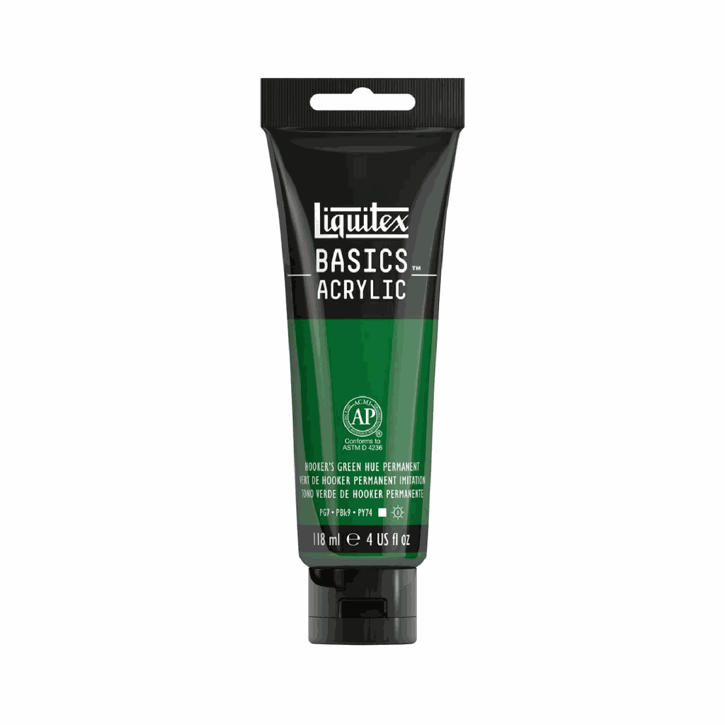 Liquitex BASICS Acrylic 118ml Hooker’s Green Hue Permanent *ND*