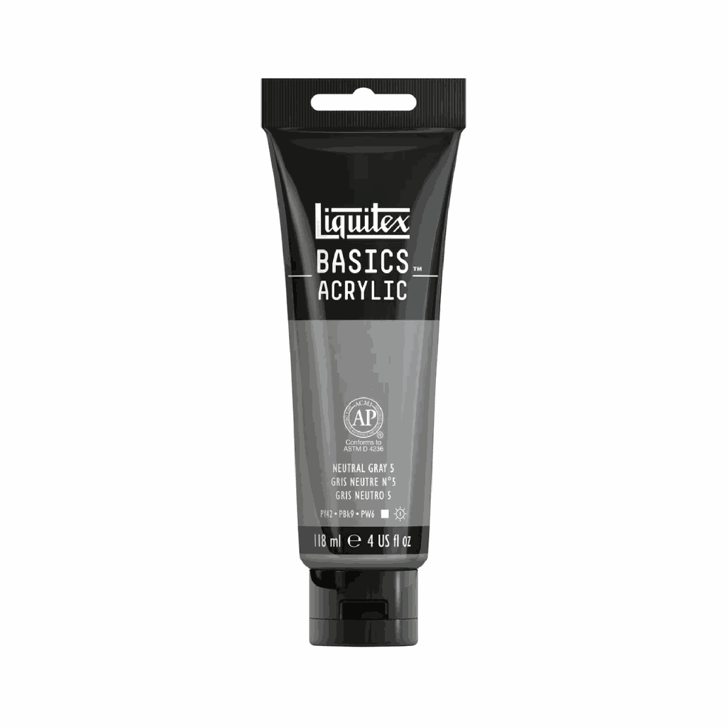Liquitex BASICS Acrylic 118ml Neutral Gray 5 *ND*