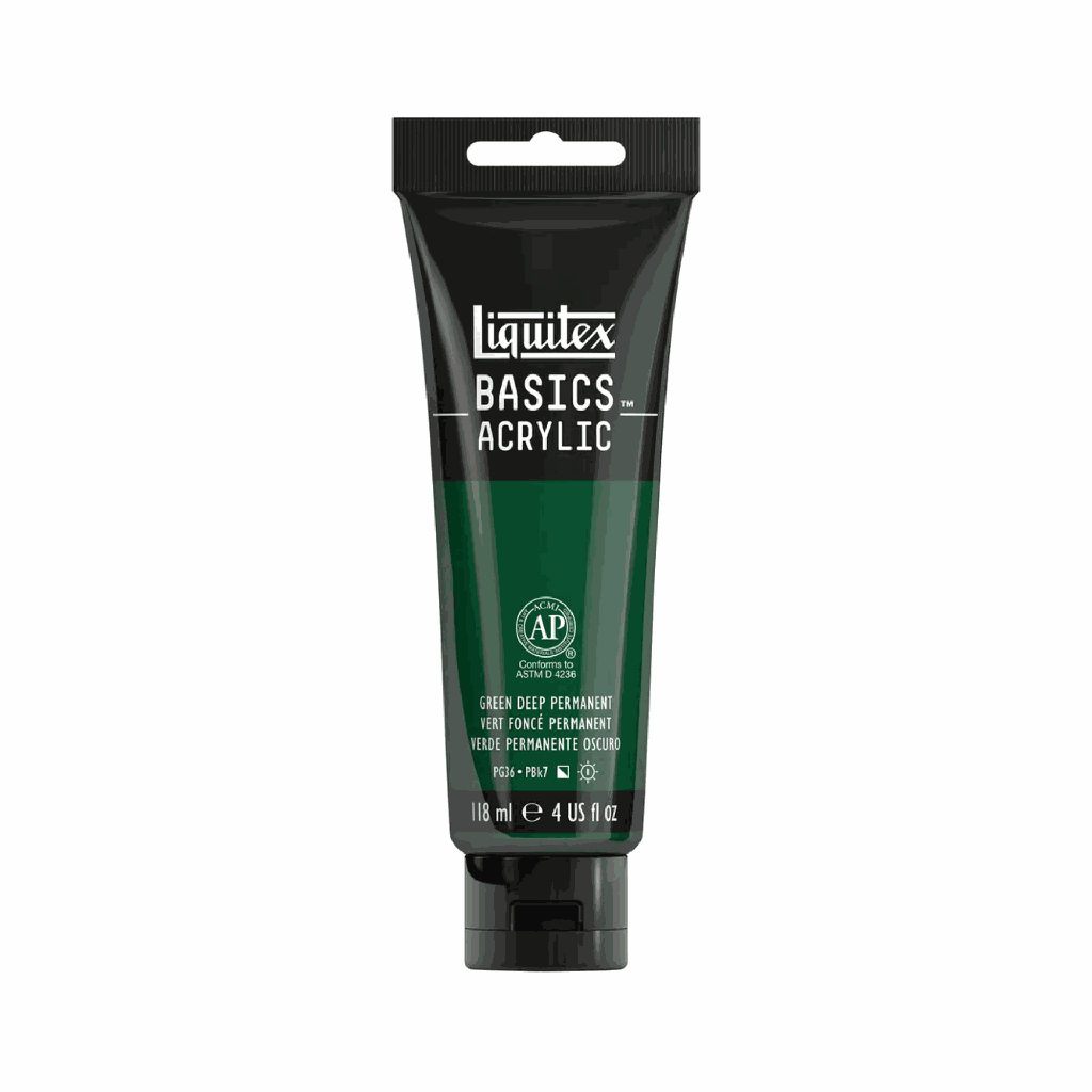 Liquitex BASICS Acrylic 118ml Permanent Green Deep *ND*