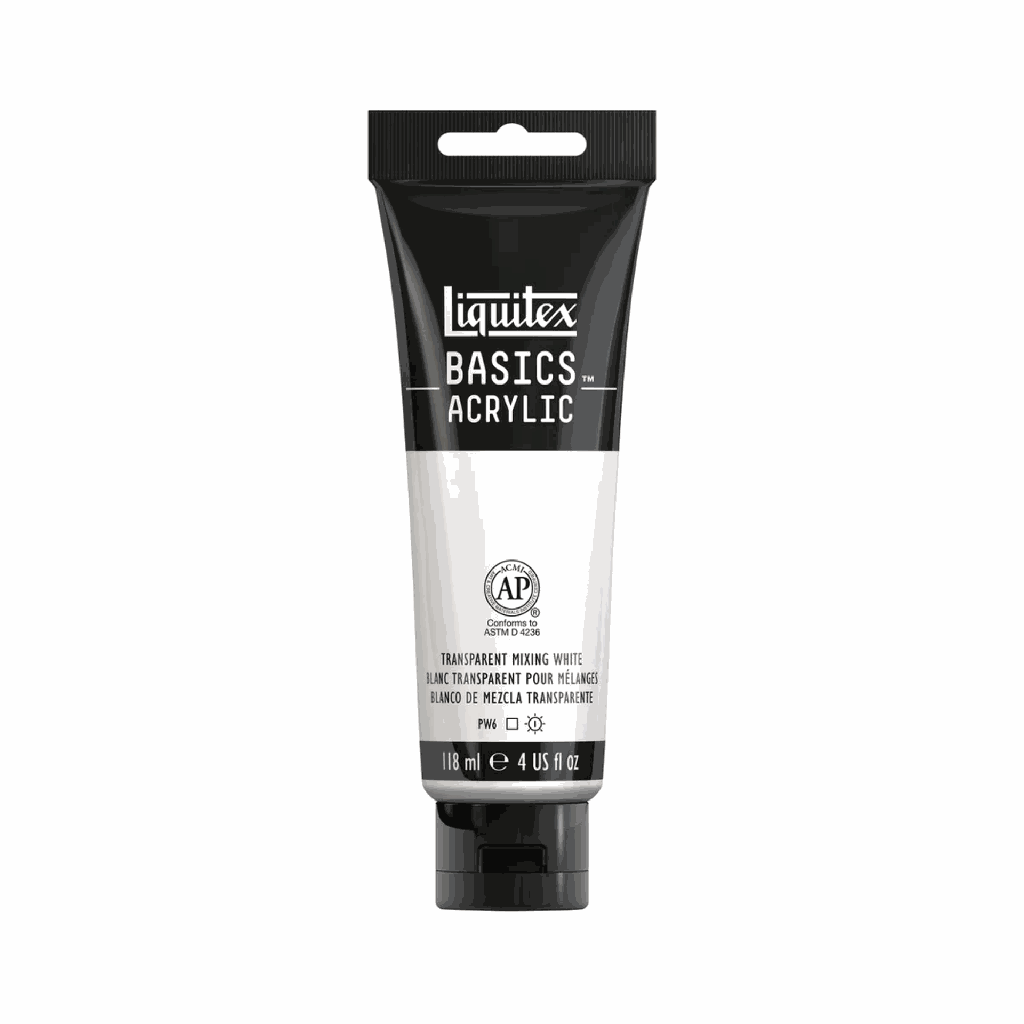 Liquitex BASICS Acrylic 118ml Transparent Mixing White *ND*
