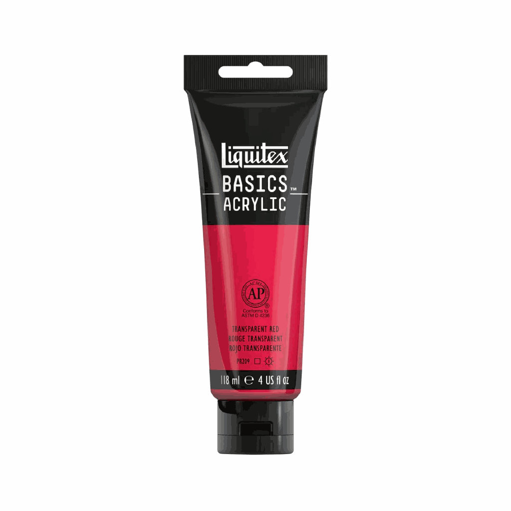 Liquitex BASICS Acrylic 118ml Transparent Red *ND*