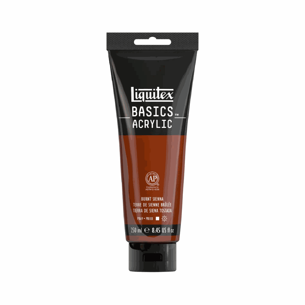 Liquitex BASICS Acrylic 250ml Burnt Sienna *ND*