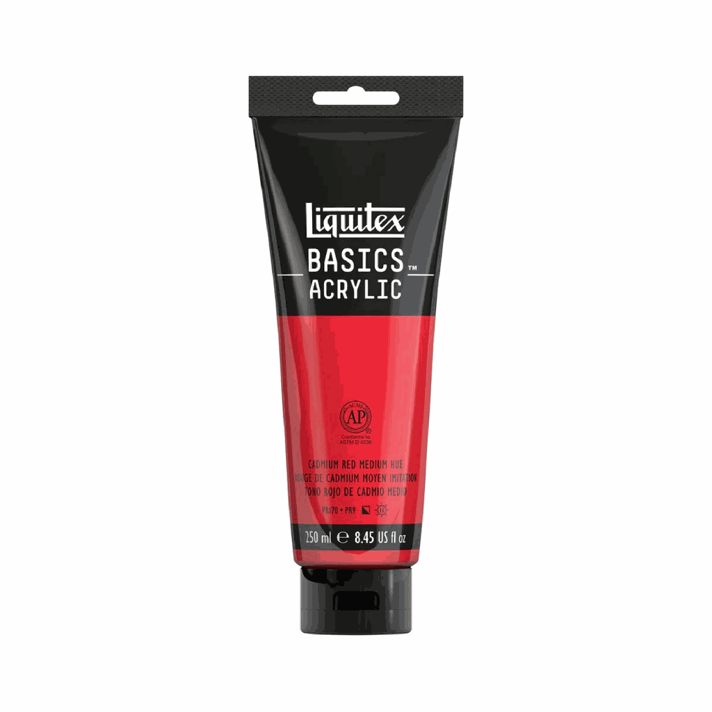 Liquitex BASICS Acrylic 250ml Cadmium Red Medium Hue *ND*