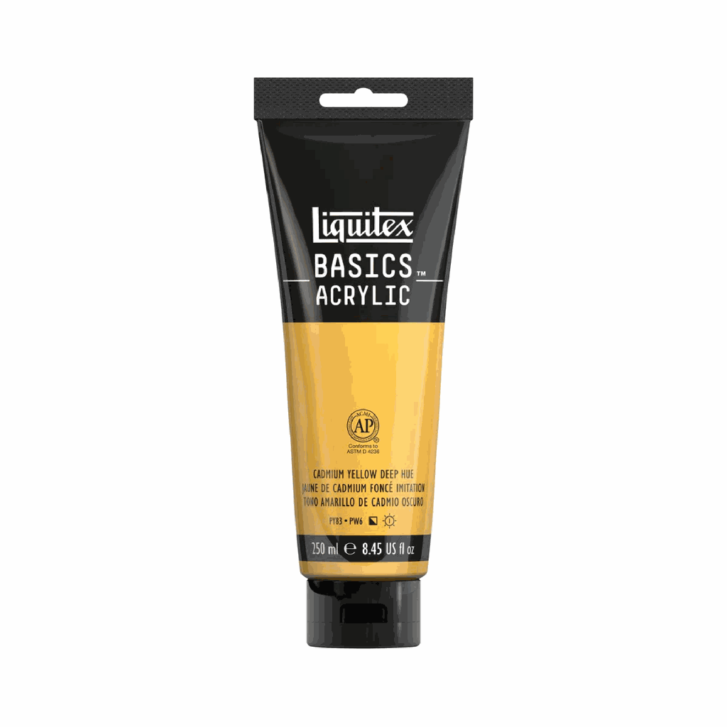 Liquitex BASICS Acrylic 250ml Cadmium Yellow Deep Hue *ND*