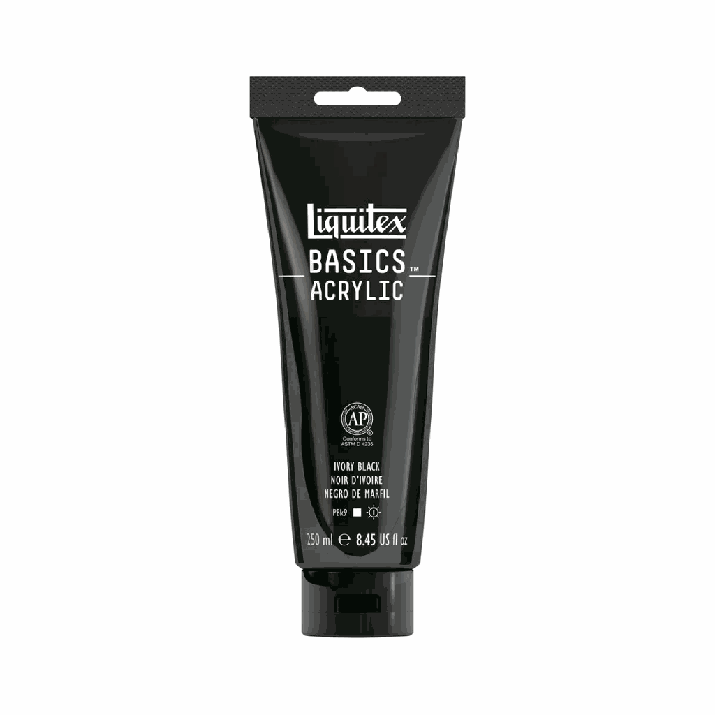 Liquitex BASICS Acrylic 250ml Ivory Black *ND*