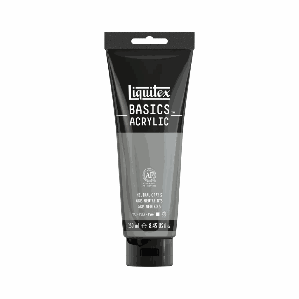 Liquitex BASICS Acrylic 250ml Neutral Gray 5 *ND*