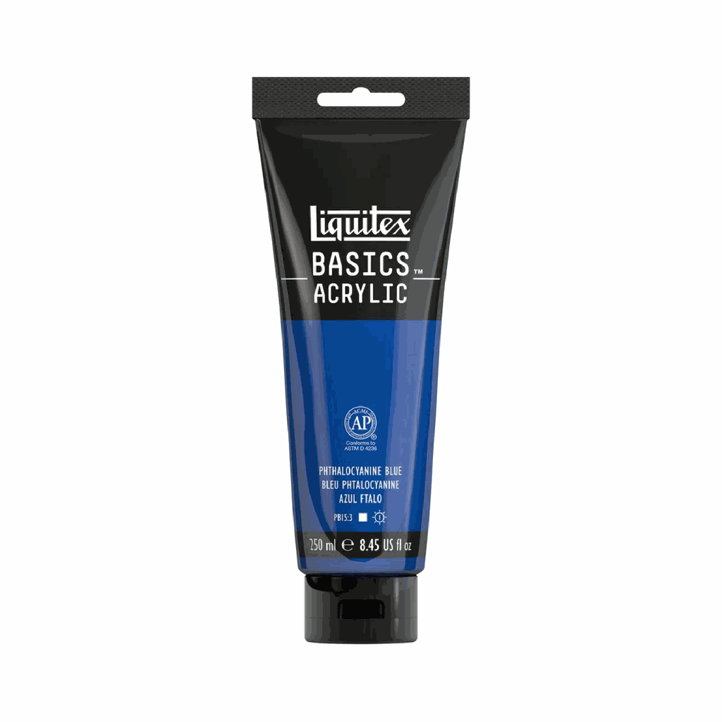 Liquitex BASICS Acrylic 250ml Phthalocyanine Blue *ND*
