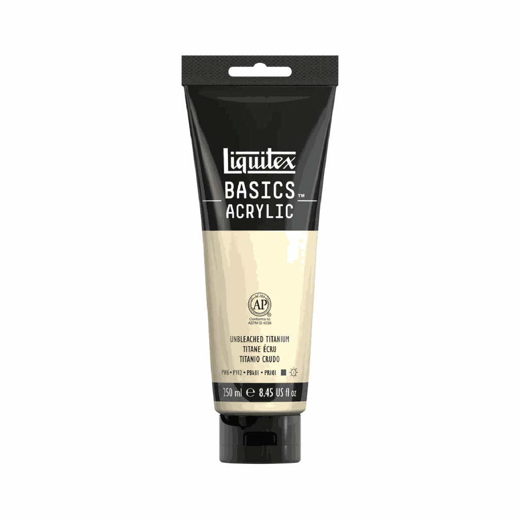 Liquitex BASICS Acrylic 250ml Unbleached Titanium *ND*