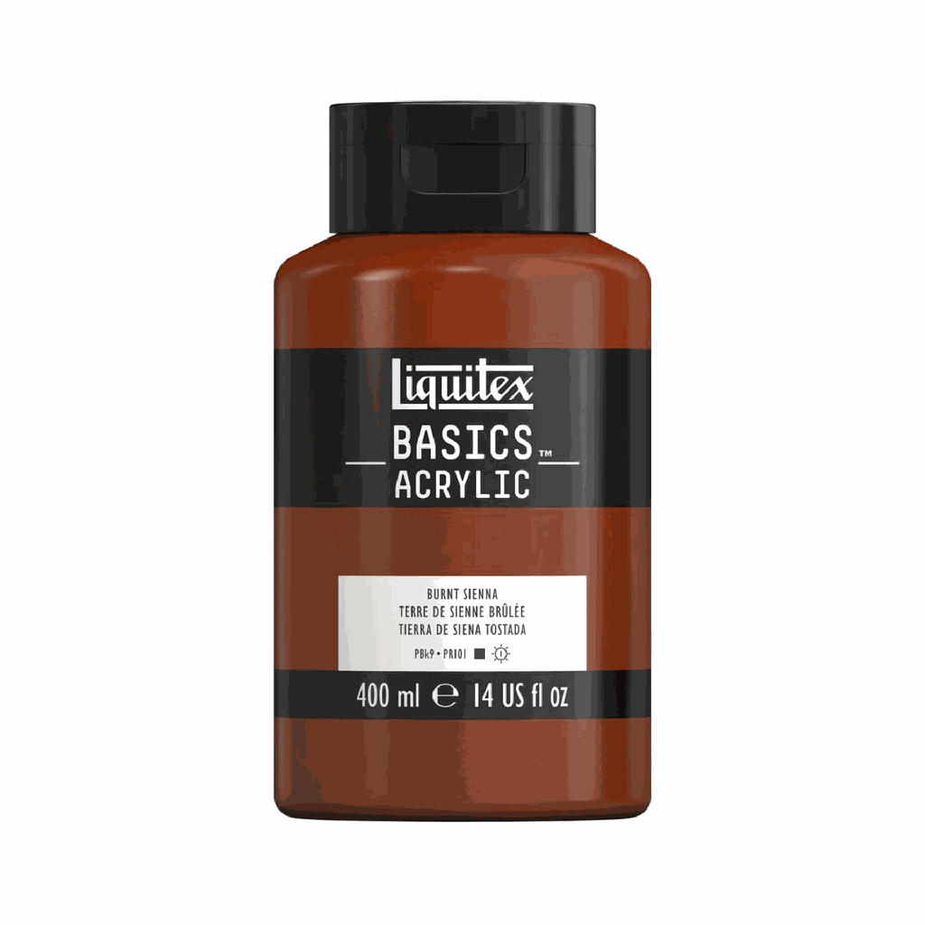 Liquitex Basics Acrylic 400ml Jar Burnt Sienna *ND*
