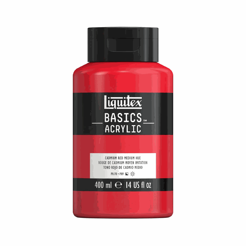 Liquitex Basics Acrylic 400ml Jar Cadmium Red Medium Hue *ND*