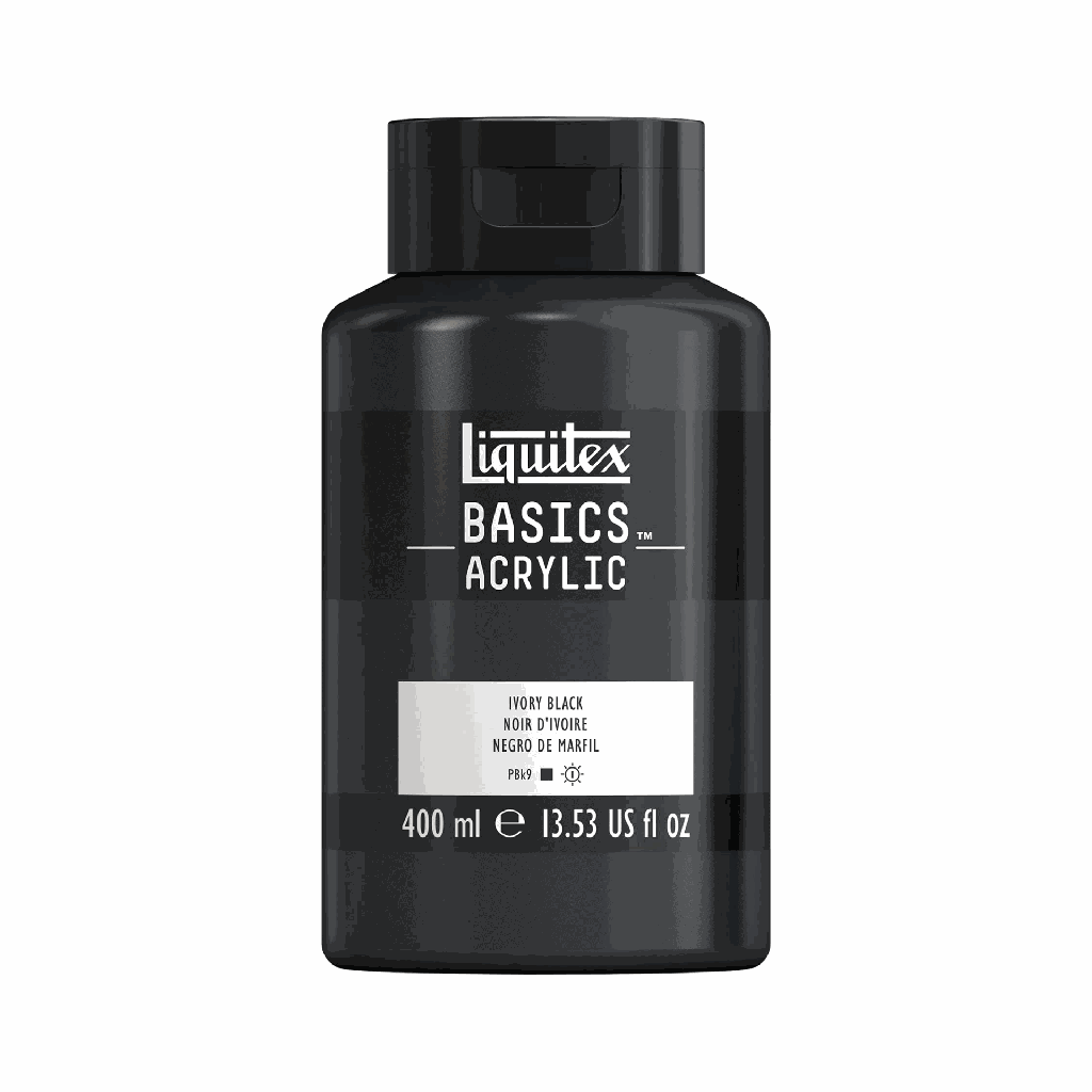 Liquitex Basics Acrylic 400ml Jar Ivory Black *ND*