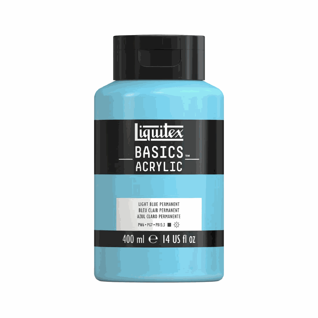 Liquitex Basics Acrylic 400ml Jar Light Blue Permanent *ND*