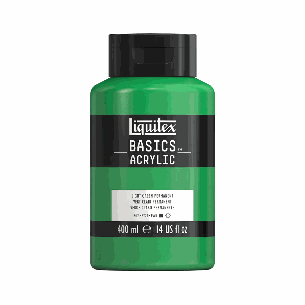 Liquitex Basics Acrylic 400ml Jar Light Green Permanent *ND*