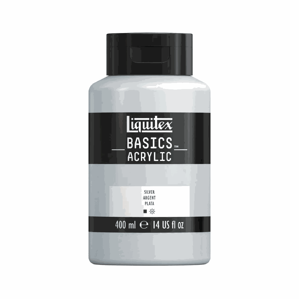Liquitex Basics Acrylic 400ml Jar Silver **ND**