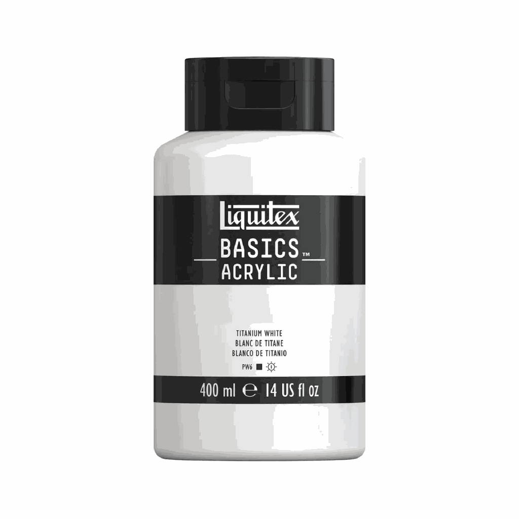 Liquitex Basics Acrylic 400ml Jar Titanium White **ND**
