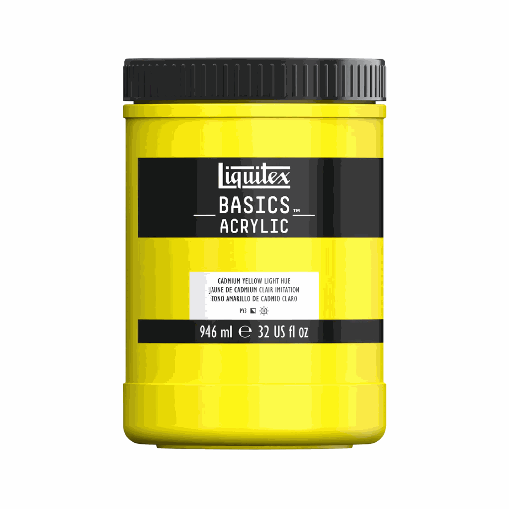 Liquitex BASICS Acrylic 946ml Jar Cadmium Yellow Light Hue *ND*